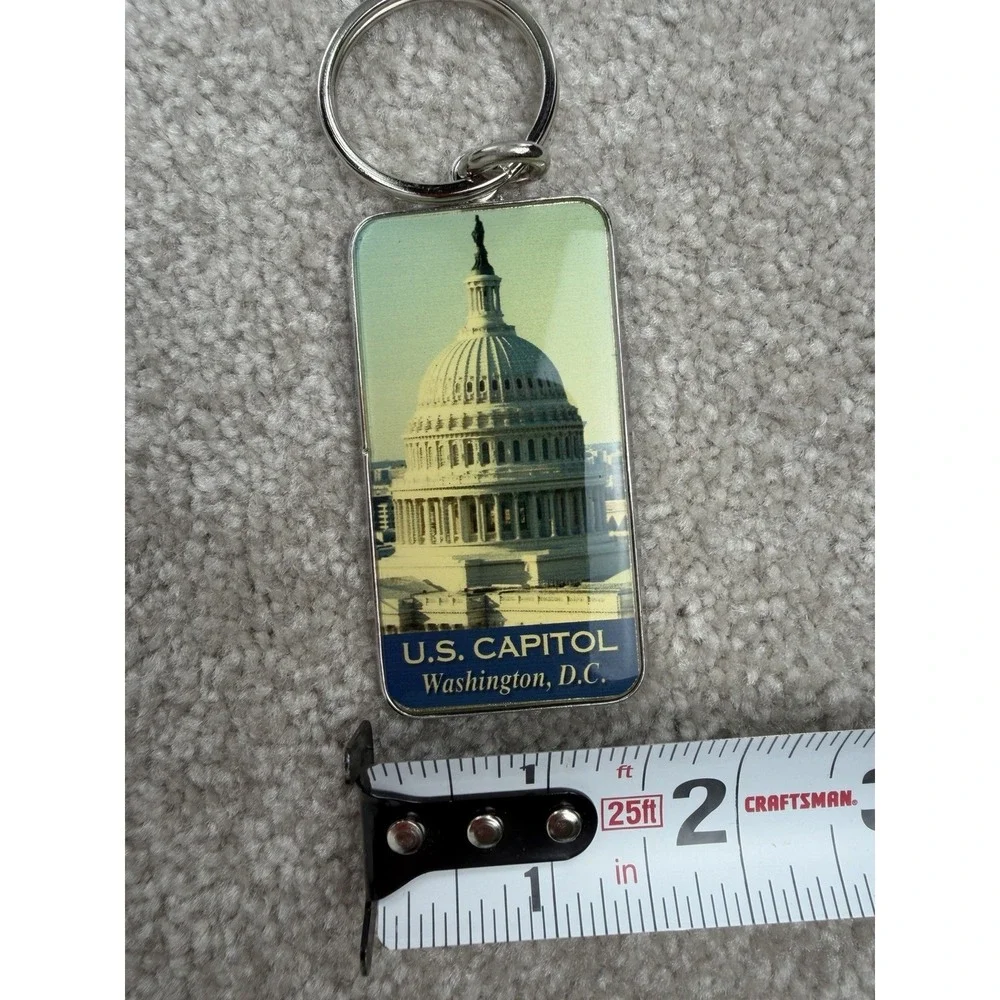 U.S. Capitol Washington DC Travel Souvenir Key Ring Vintage